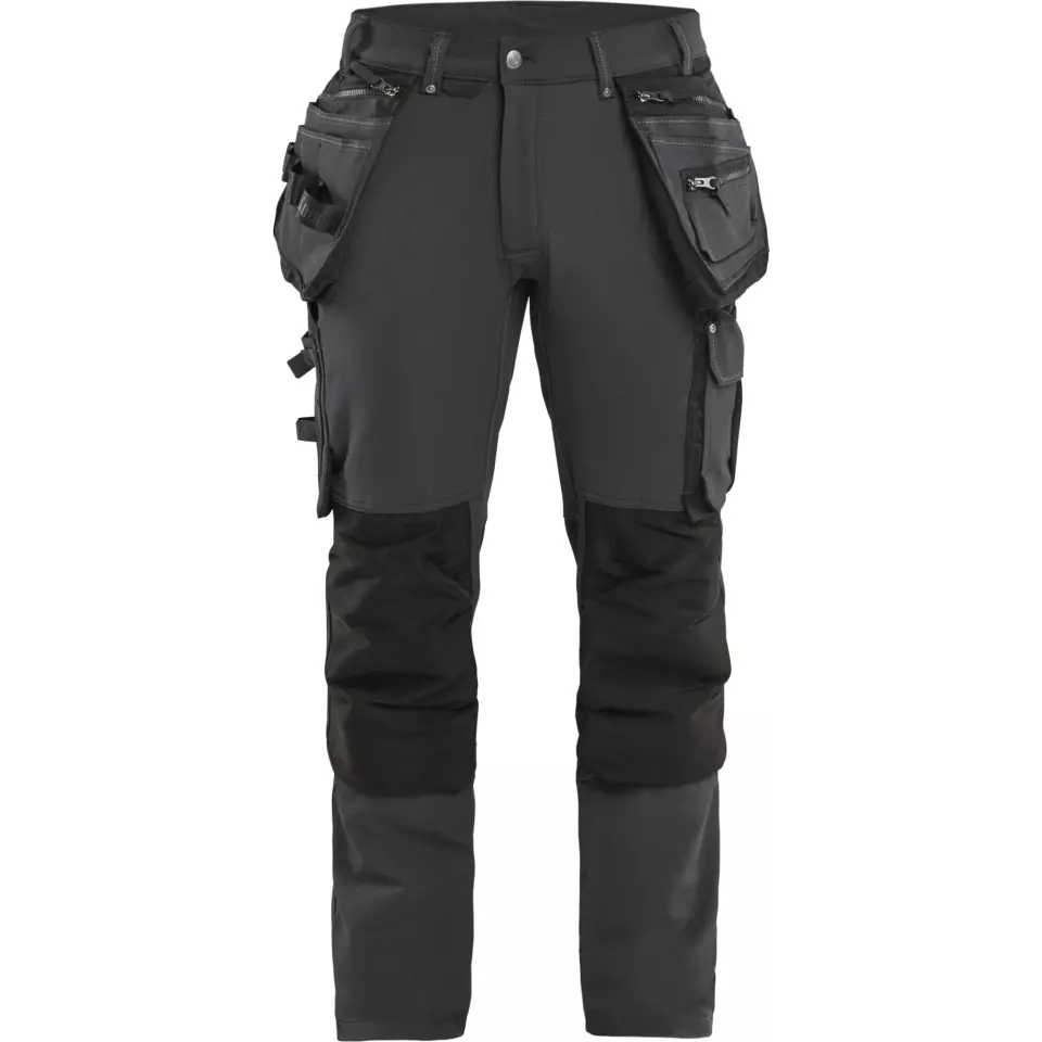 Blaklader 199816449899, X1900 4-Way Stretch Craftsman Work Trousers, Dark Grey/Black