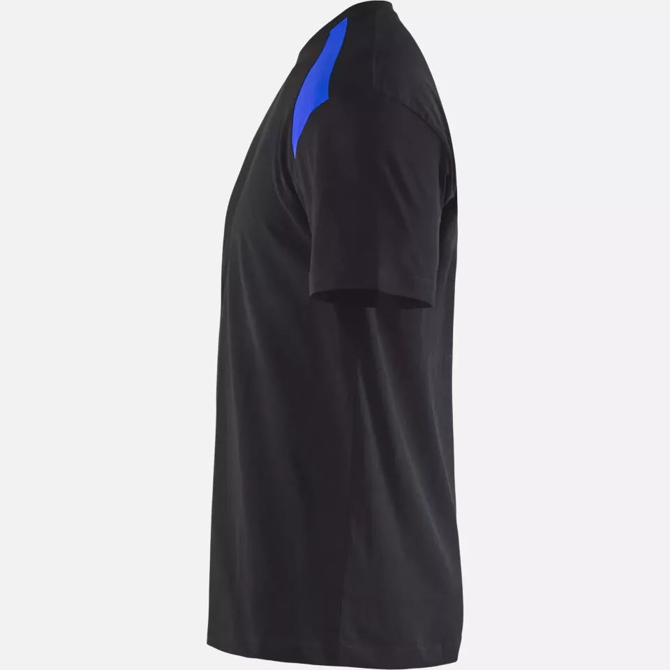 Blaklader 337910429985, T-Shirt, Black/Cornflower Blue, image 3, gallery thumbnail