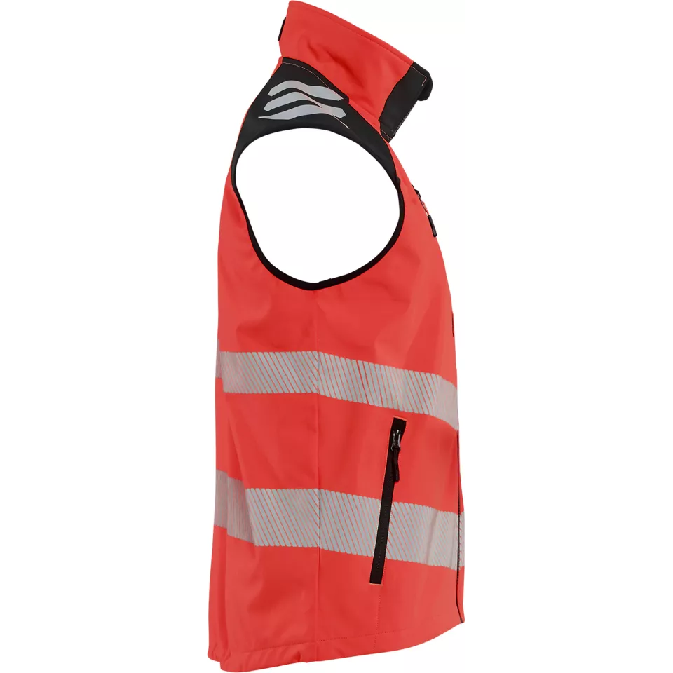 Blaklader 309125135599, Hi-Vis Softshell Vest, High Vis Red/Black, image 3, gallery thumbnail
