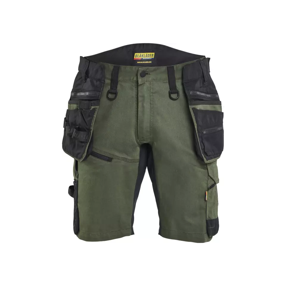 Blåkläder 197211494298, STRIKER Stretch Handwerker Shorts, Waldgrün/Schwarz, image 1, gallery thumbnail