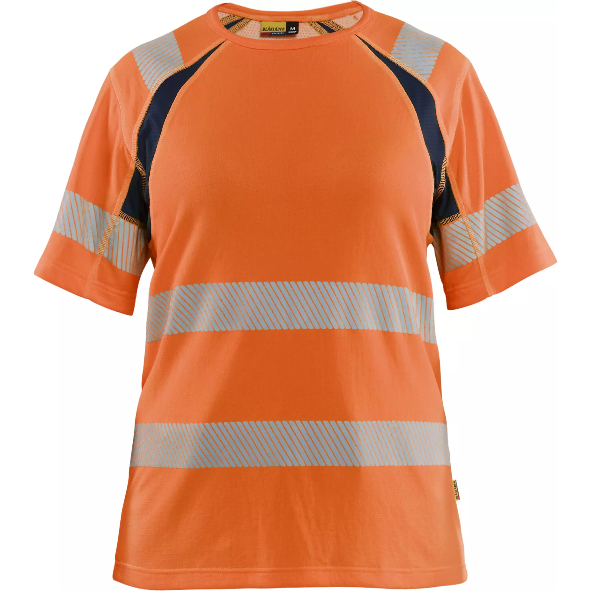 Blaklader 350325375389, High Vis Ladies T-Shirt, Orange/Navy Blue, image 1