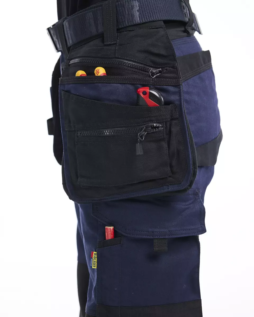 Blaklader 717011498699, STRIKER Ladies' Stretch Craftsman Work Trousers, Dark Navy Blue/Black, image 6, gallery thumbnail