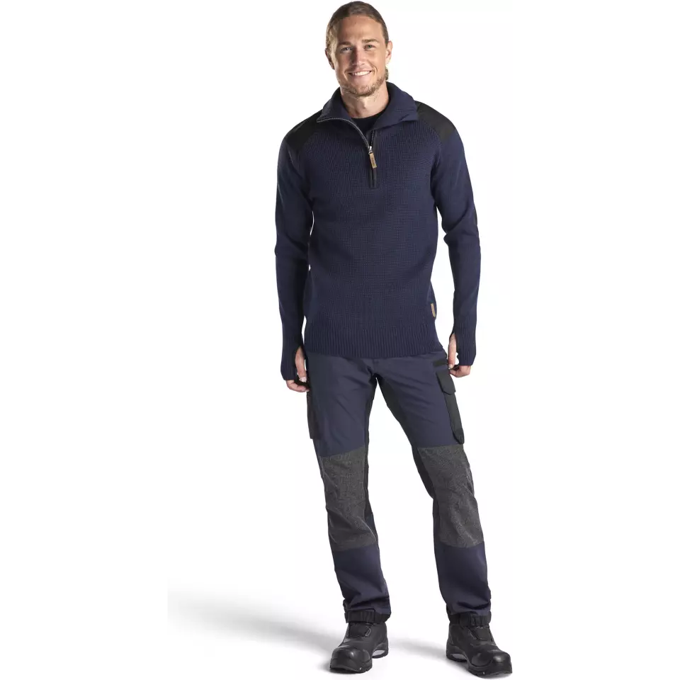 Blåkläder 463010718698, Wool Sweatshirt, Dark Navy/Dark Grey, image 5, gallery thumbnail