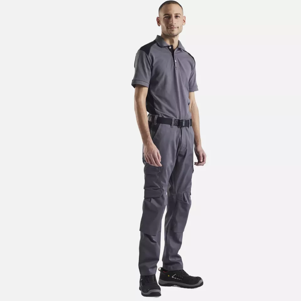 Blaklader 332410509699, Polo Shirt, Medium Grey/Black, image 5, gallery thumbnail