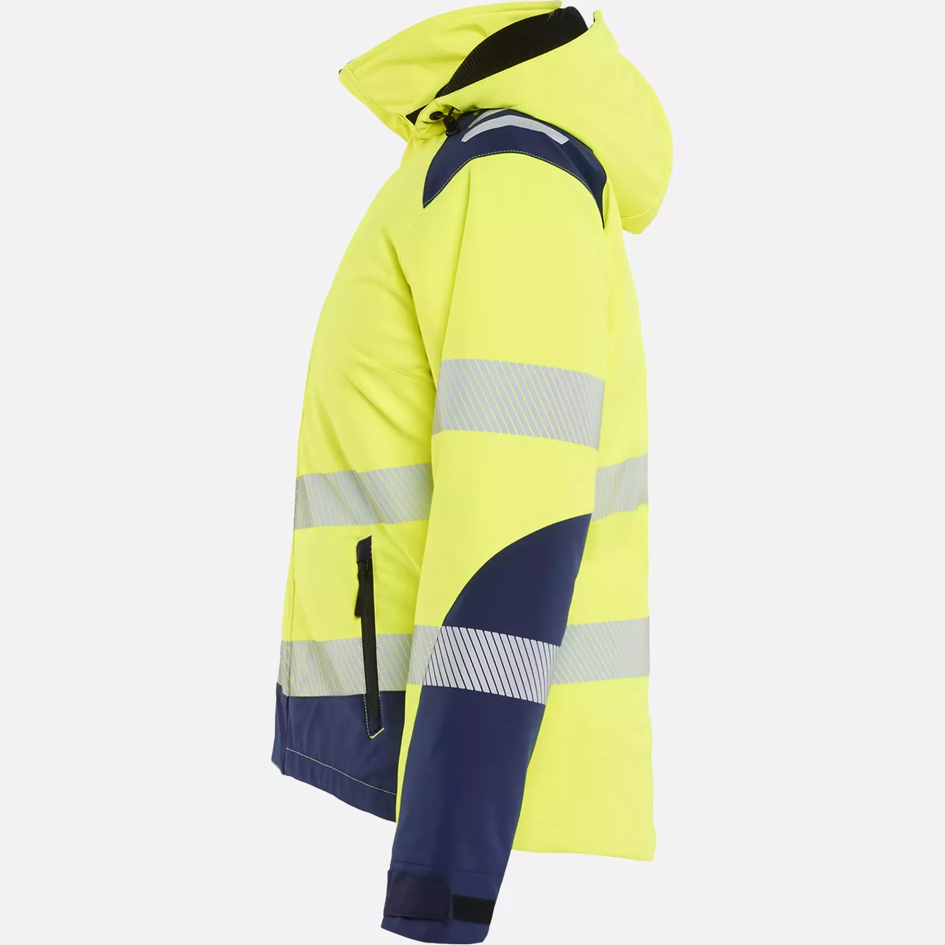 Blaklader 440125133389, High Vis Ladies Lined Lightweight Softshell Winter Jacket, Yellow/Navy, image 3