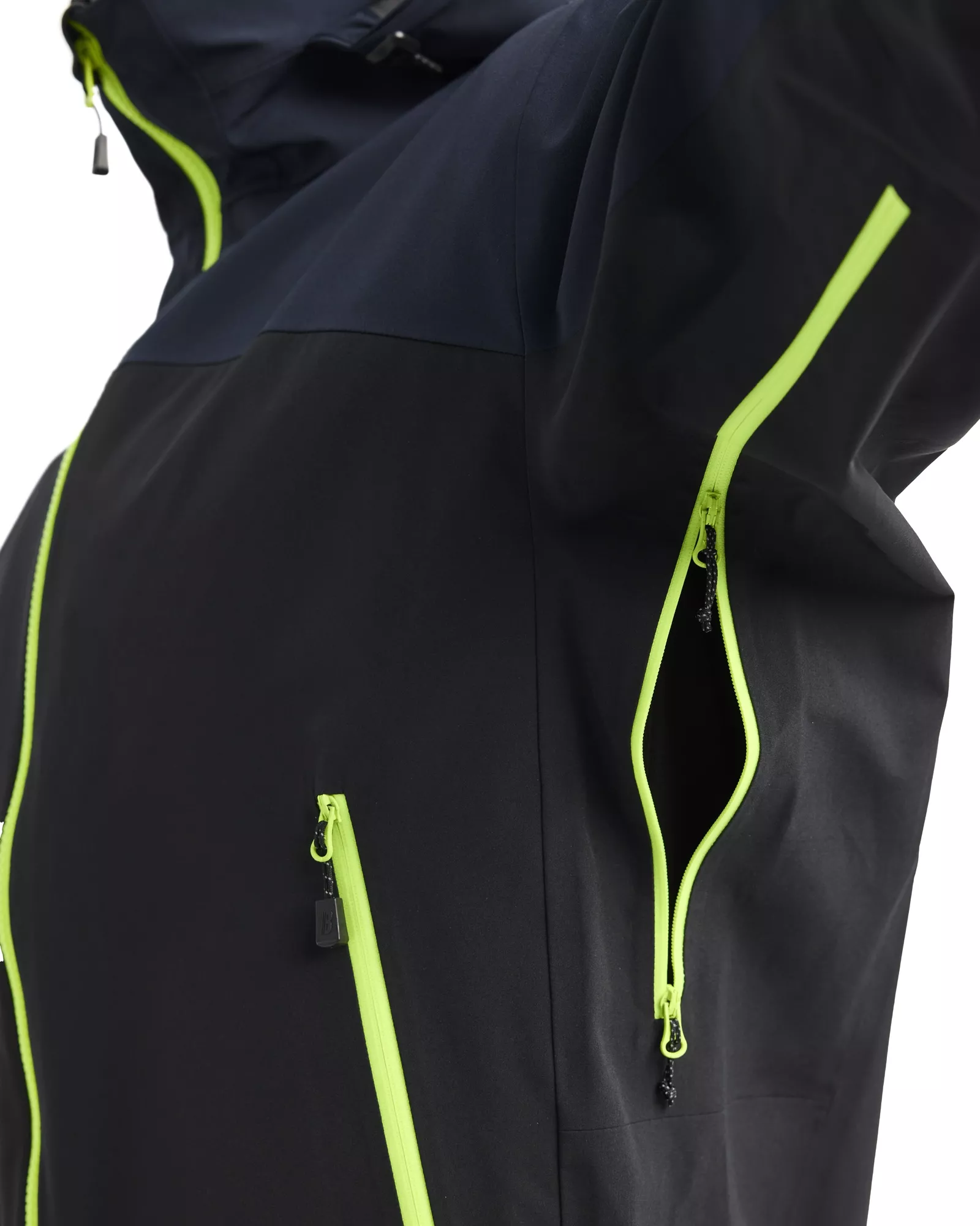 Blaklader 498019168633, Striker Shell Jacket Stretch, Dark Navy/High Vis Yellow, image 7