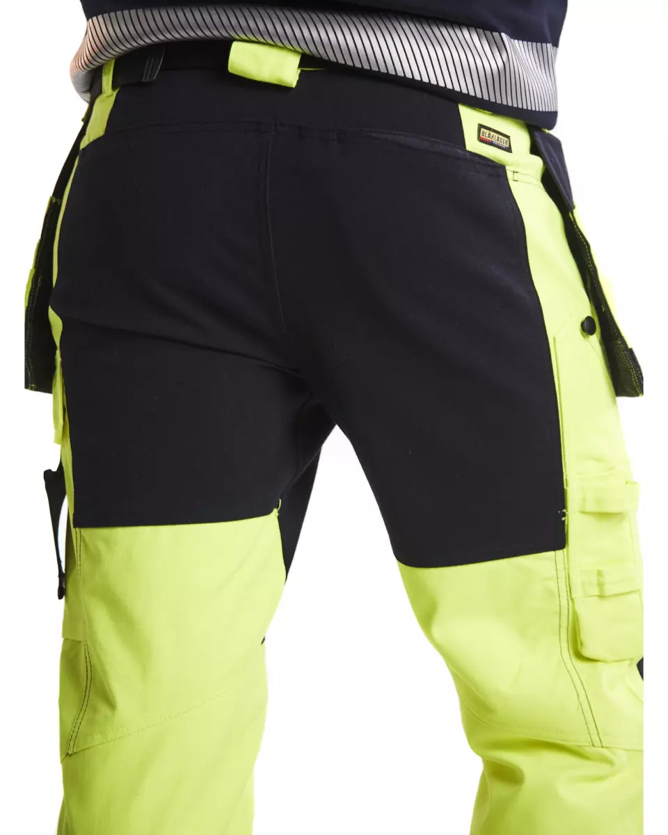 Blåkläder 158715123389, Multinorm Stretch Work Pants, Yellow/Navy Blue, image 8, gallery thumbnail