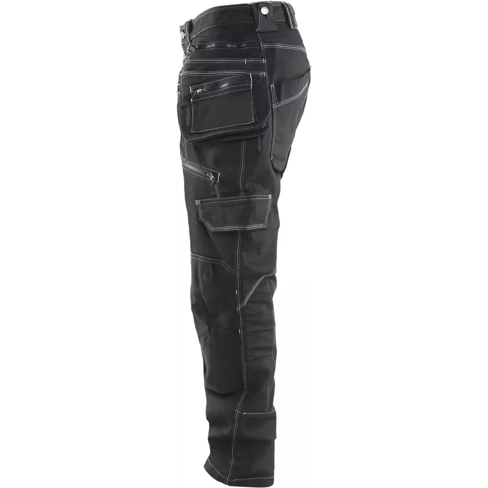 Blåkläder 199911419900, X1900 Stretch Craftsman Work Trousers, Black, image 3, gallery thumbnail