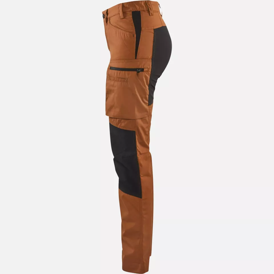 Blaklader 715918454099, Ladies Stretch Work Trousers, Rust/Black, image 3, gallery thumbnail