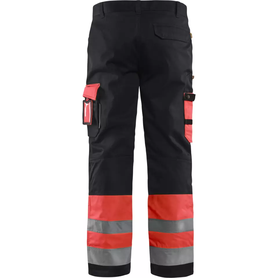 Blåkläder 158418605599, High Vis Work Pants, Red/Black, image 4, gallery thumbnail
