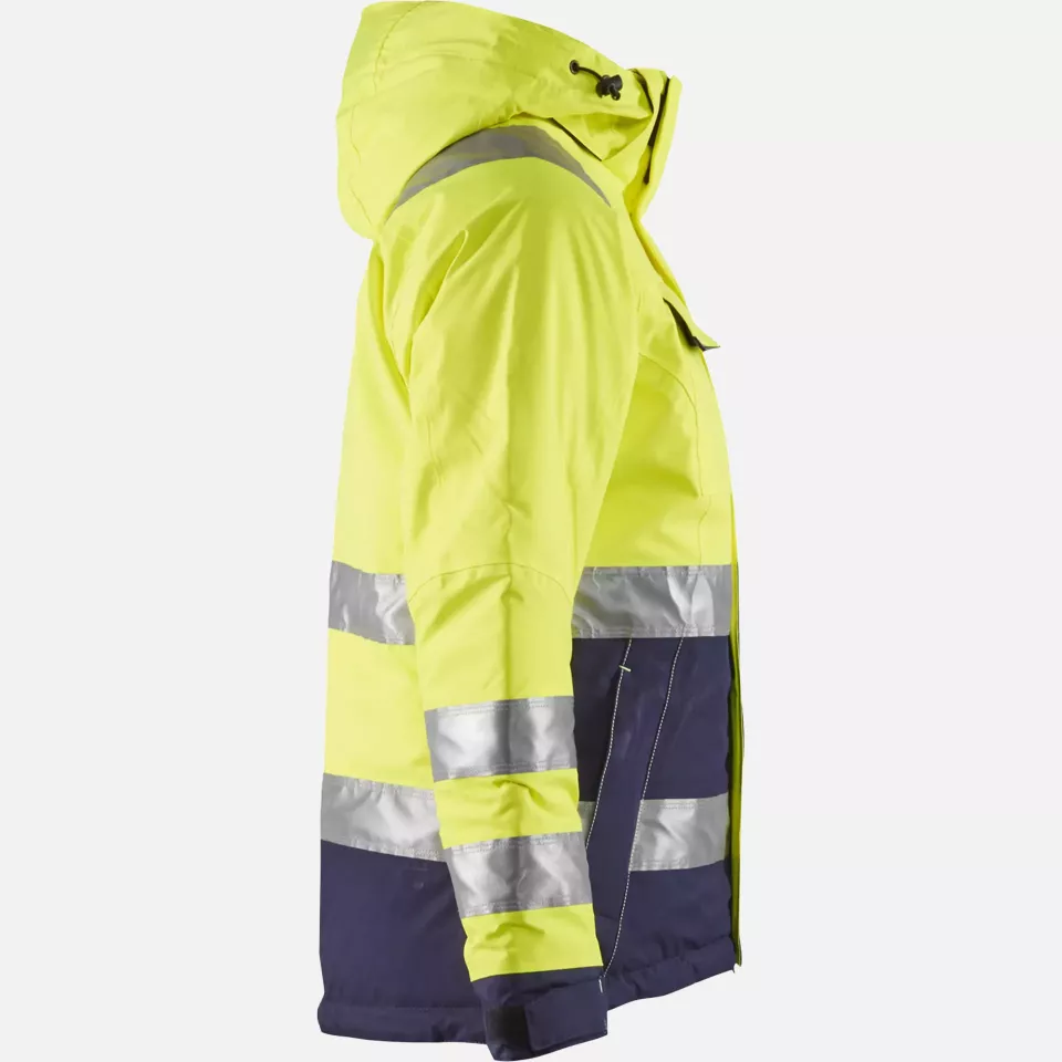 Blaklader 487219873389, High Vis Women's Winter Jacket, Yellow/Navy Blue, image 2, gallery thumbnail