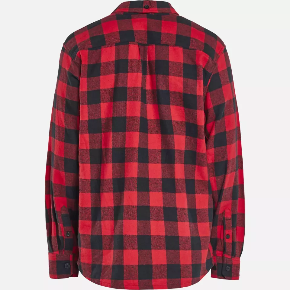 Blaklader 328811685699, Flannel Shirt, Red/Black, image 4, gallery thumbnail