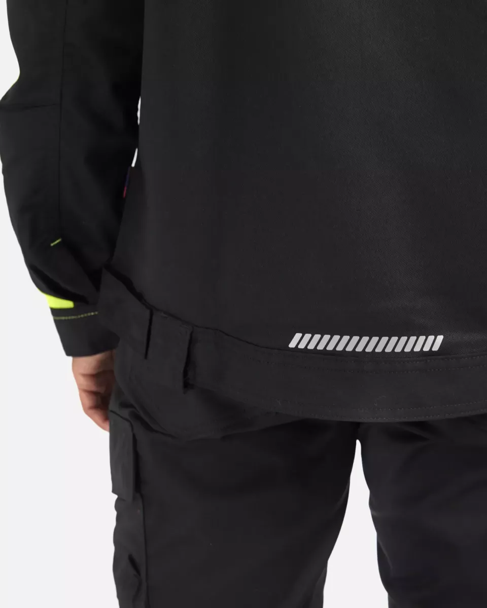 Blaklader 444318329933, Ladies Industrial Stretch Jacket, Black/Yellow, image 6, gallery thumbnail