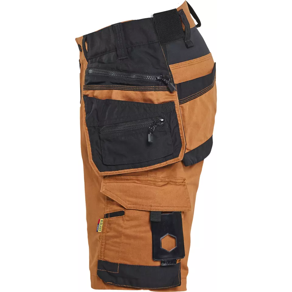 Blaklader 197211494099, STRIKER Stretch Craftsman Shorts, Rust/Black, image 3, gallery thumbnail