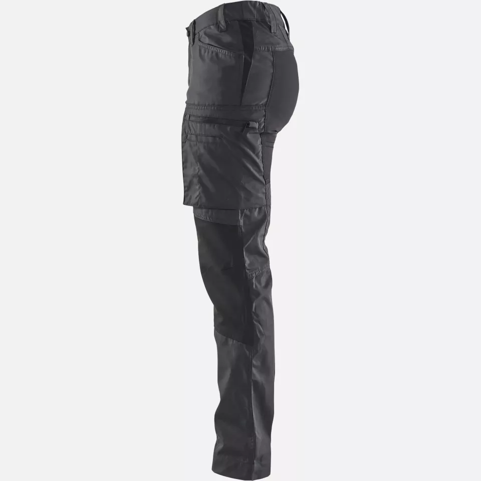 Blaklader 715918459899, Women's Stretch Work Trousers, Dark Grey/Black, image 3, gallery thumbnail