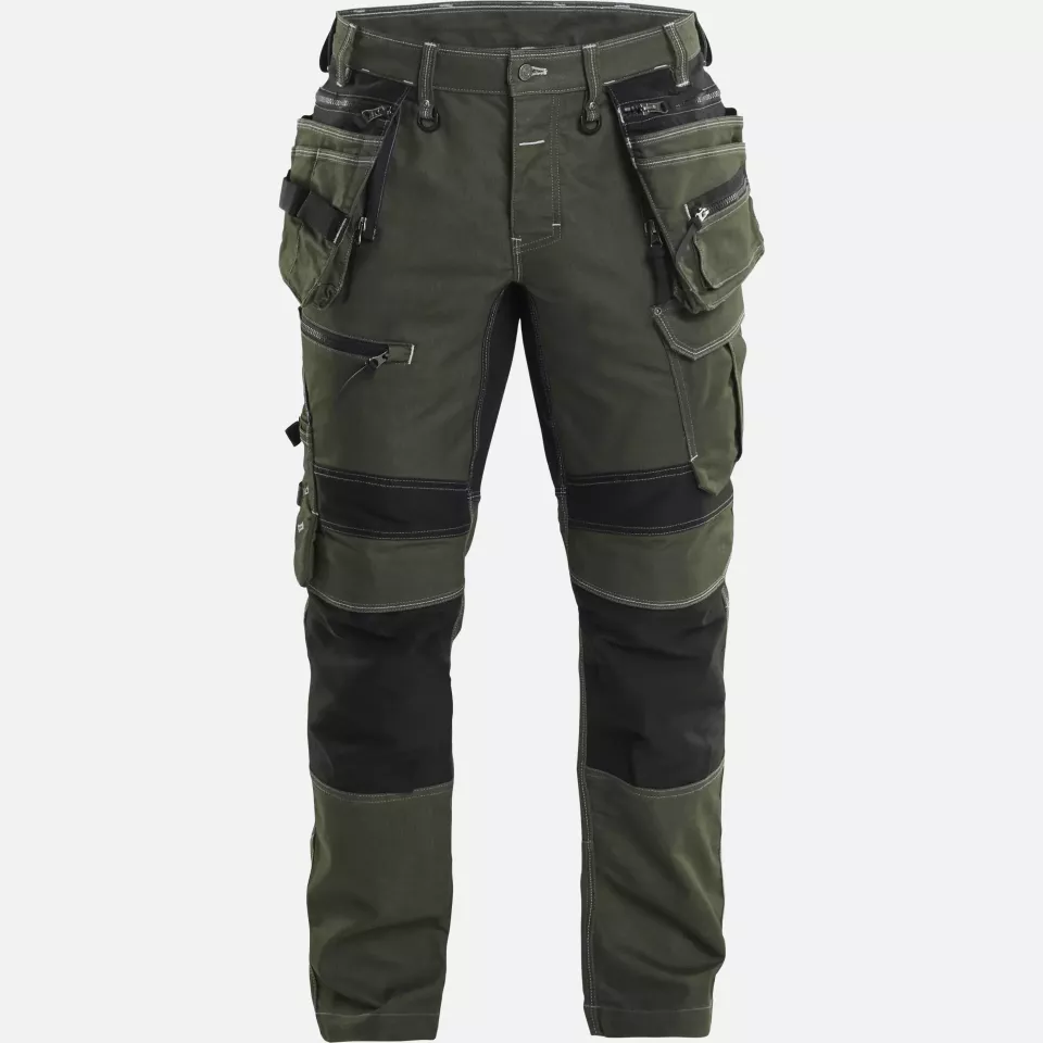 Blaklader 199011414298, X1900 Stretch Handwerker Arbeitshose, Waldgrün/Schwarz, image 1, gallery thumbnail