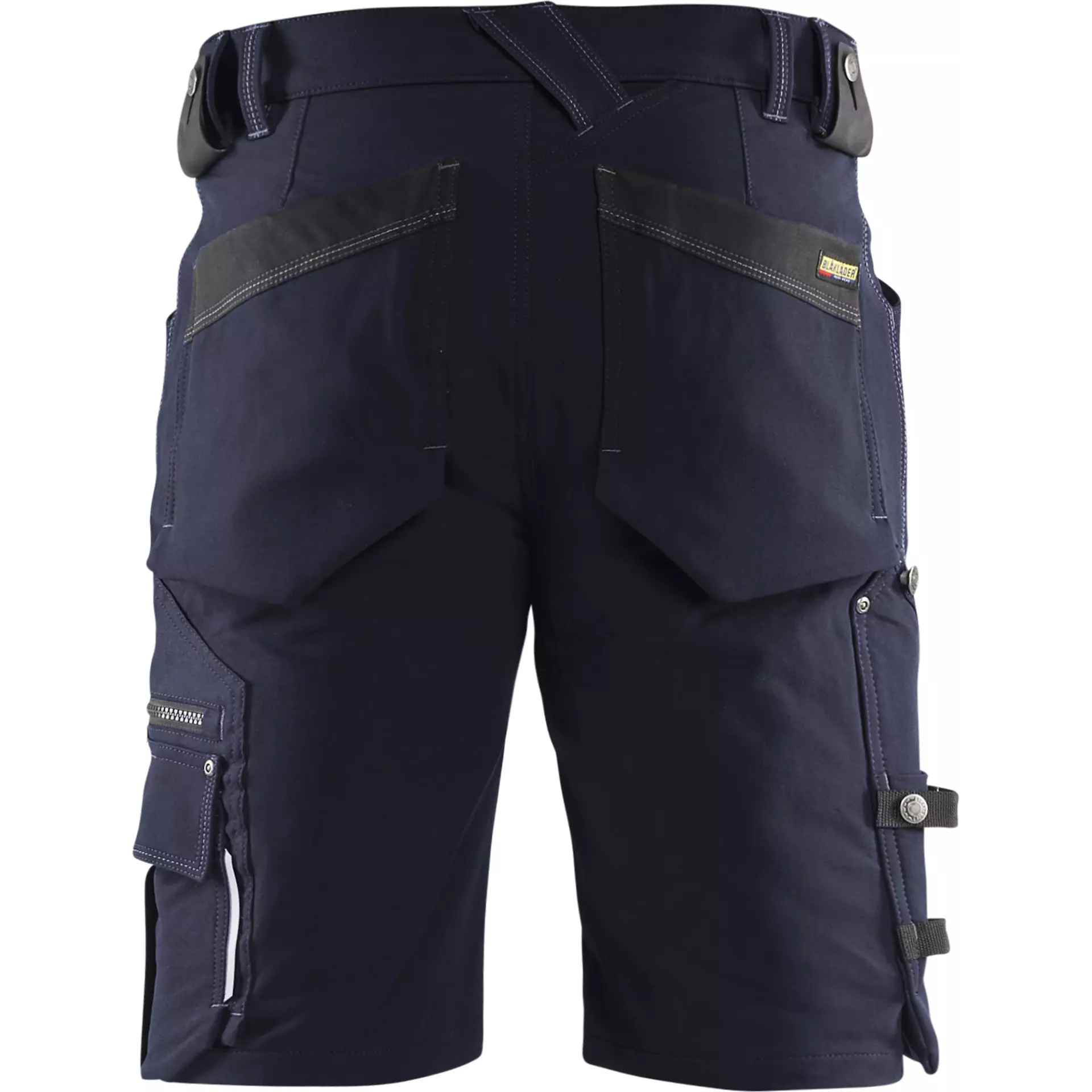Blåkläder 198716448699, X1900 4-Way Stretch Craftsmen Shorts, Dark Navy/Black, image 4