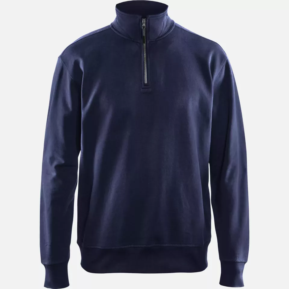 Blaklader 336911588900, Sweatshirt mit Half-Zip, Marineblau, image 1, gallery thumbnail