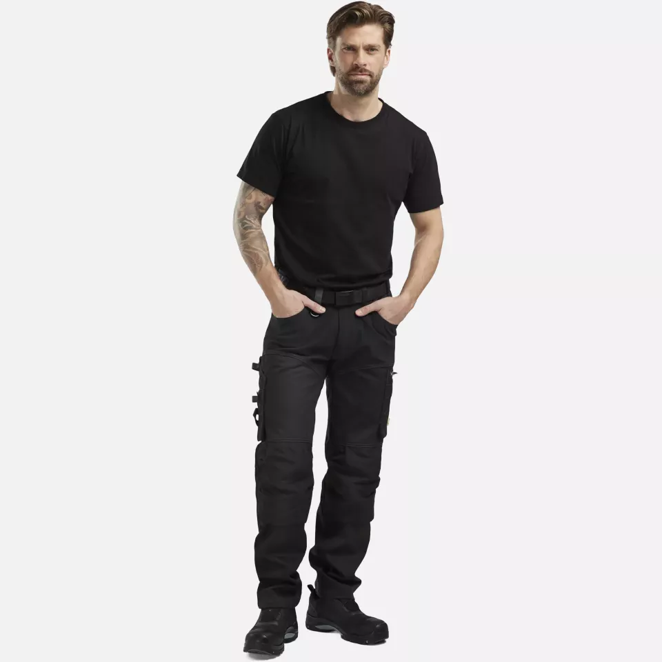 Blaklader 179918609900, Stretch Craftsman Work Trousers, Black, image 6, gallery thumbnail