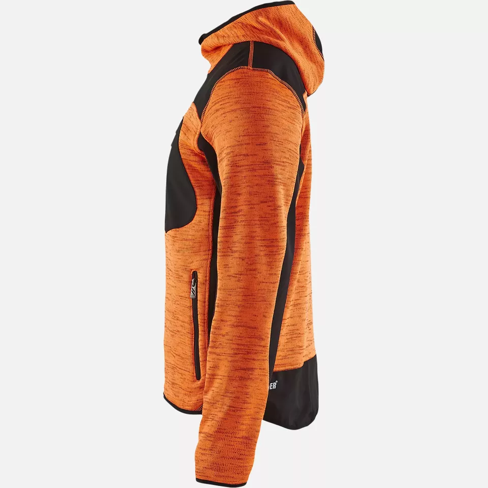 Blaklader 493021175399, Softshell Knitted Jacket, Orange/Black, image 3, gallery thumbnail