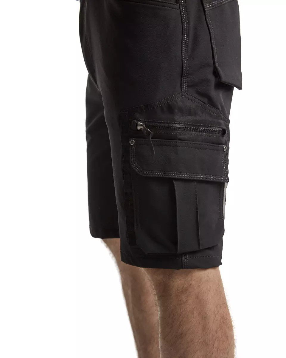 Blaklader 198716449900, X1900 4-Way Stretch Craftsman Shorts, Black, image 6, gallery thumbnail