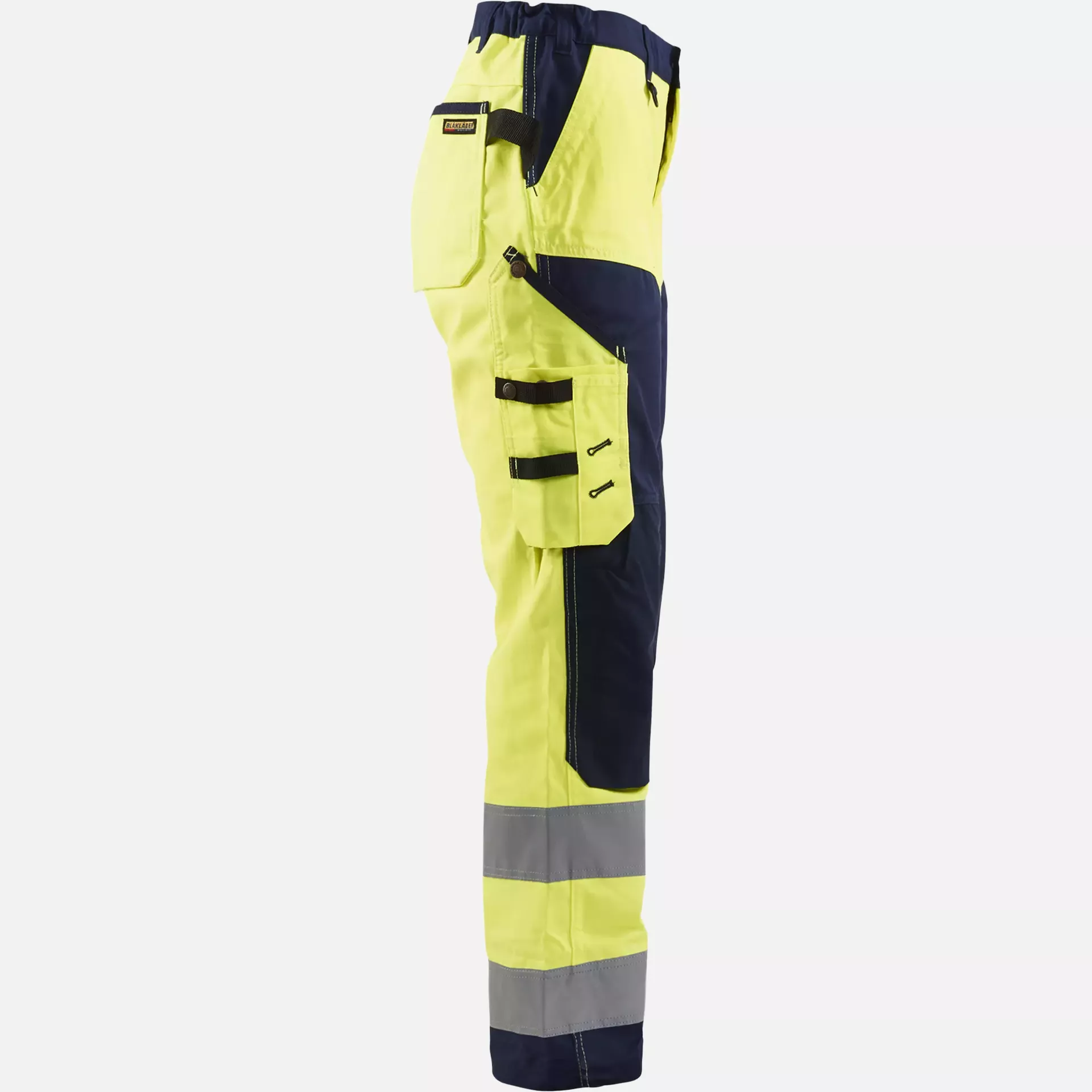 Blaklader 715518113389, High Vis Ladies Work Trousers, Yellow/Navy Blue, image 2