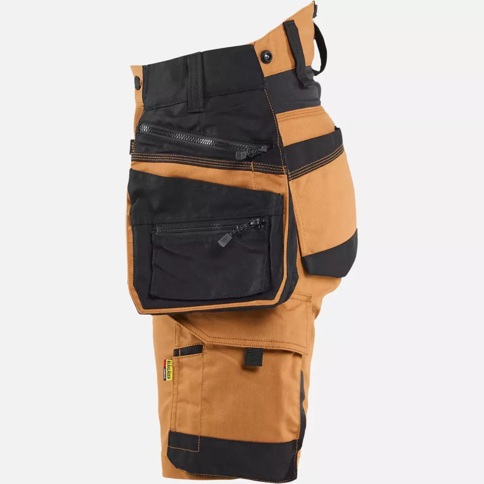 Blaklader 717511494099, STRIKER Ladies Stretch Craftsman Shorts, Rust/Black, image 3, gallery thumbnail