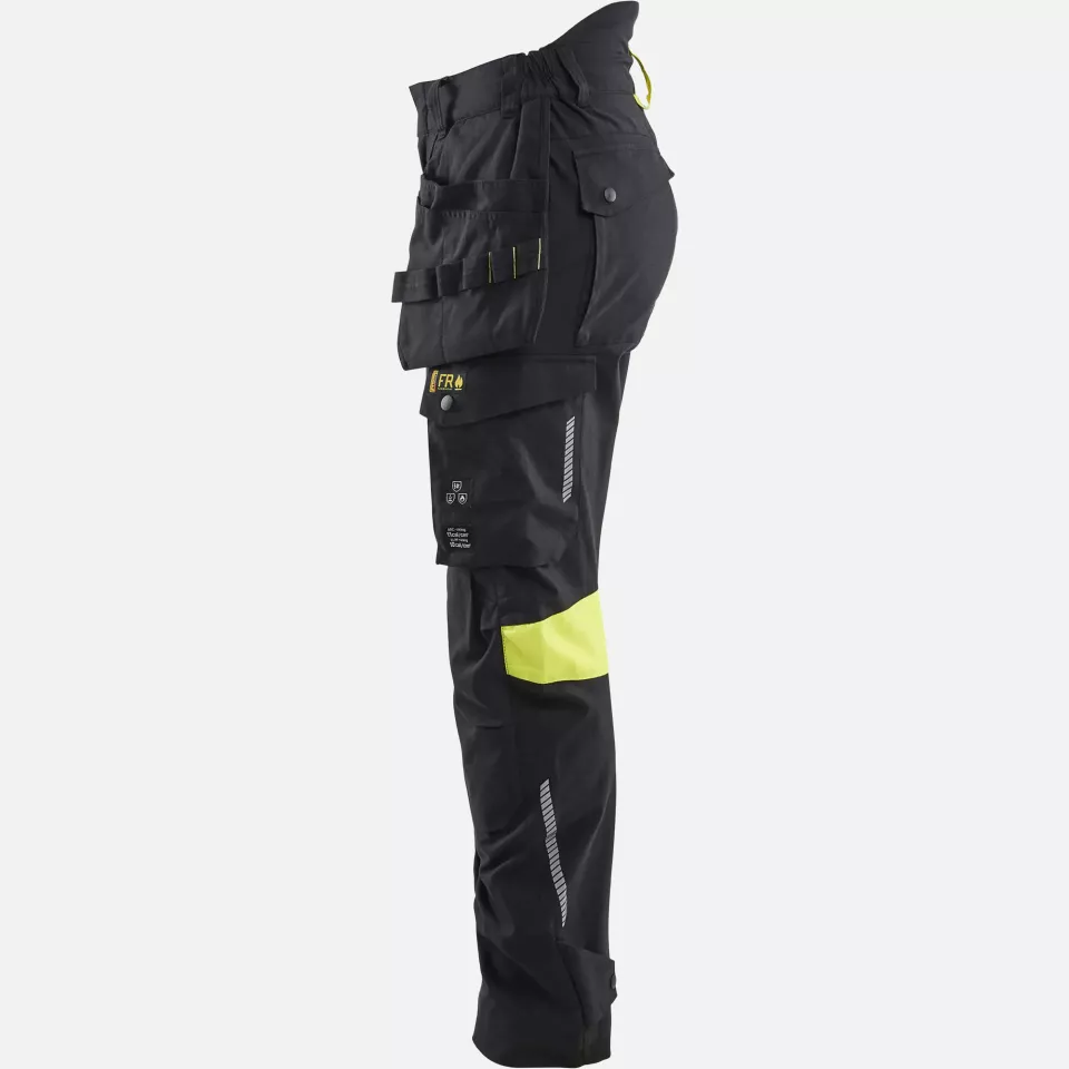 Blaklader 710815129933, Damen Handwerker Arbeitshose, Schwarz/Gelb, image 3, gallery thumbnail