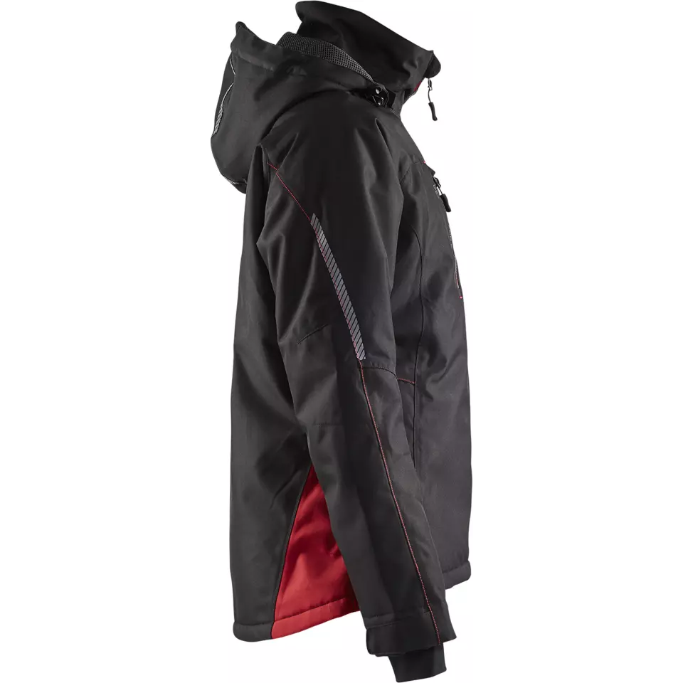 Blaklader 497219779956, Ladies Lined Lightweight Winter Jacket, Black/Red, image 2, gallery thumbnail