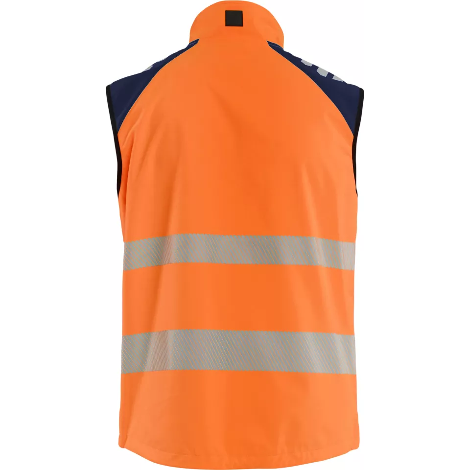 Blaklader 309125135389, Hi-Vis Softshell Vest, High Vis Orange/Navy Blue, image 4, gallery thumbnail