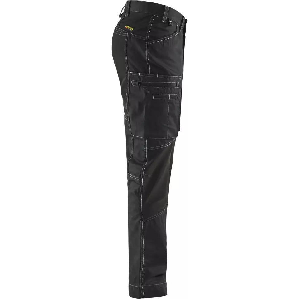Blaklader 145911429900, Denim Stretch Work Trousers, Black, image 2, gallery thumbnail