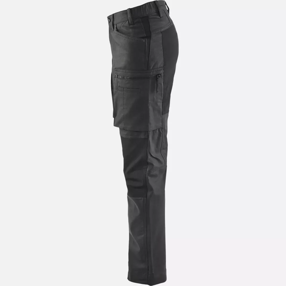 Blaklader 715911469899, Women's Stretch Work Trousers, Dark Grey/Black, image 2, gallery thumbnail