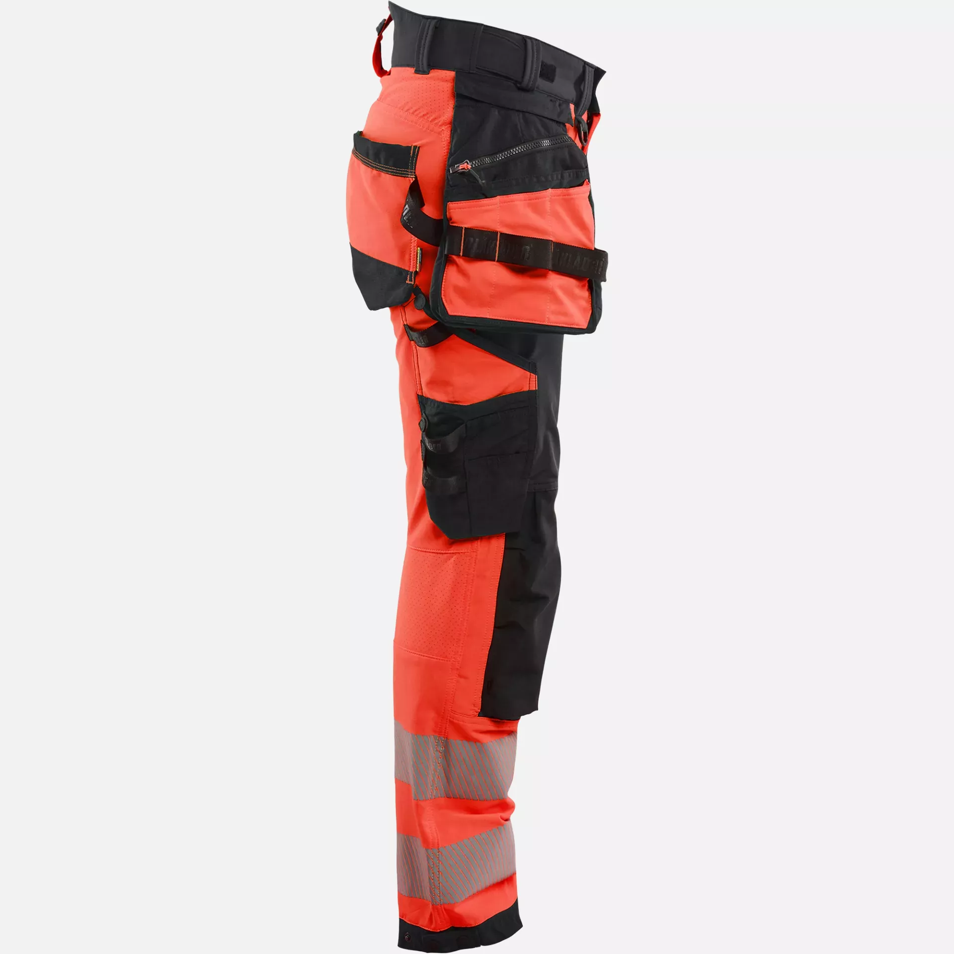 Blaklader 702216485599, High Vis Damen 4-Wege Stretchhose, Rot/Schwarz, image 2