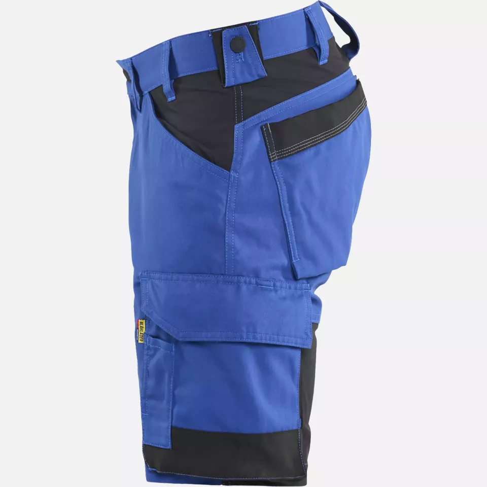 Blaklader 175318328599, Stretch Craftsman Shorts, Royal Blue/Black, image 3, gallery thumbnail