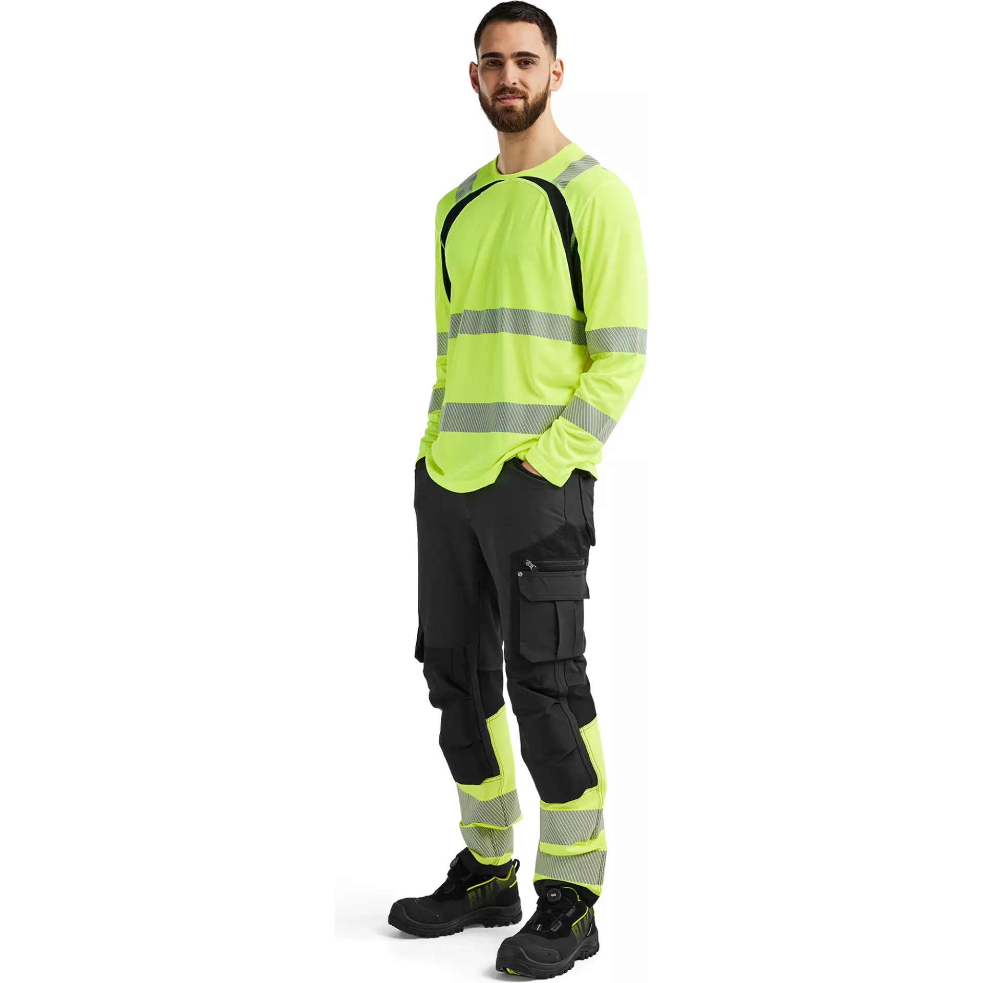 Blaklader 359910133399, High Vis UV Protection Long Sleeve Shirt, Yellow/Black, image 5