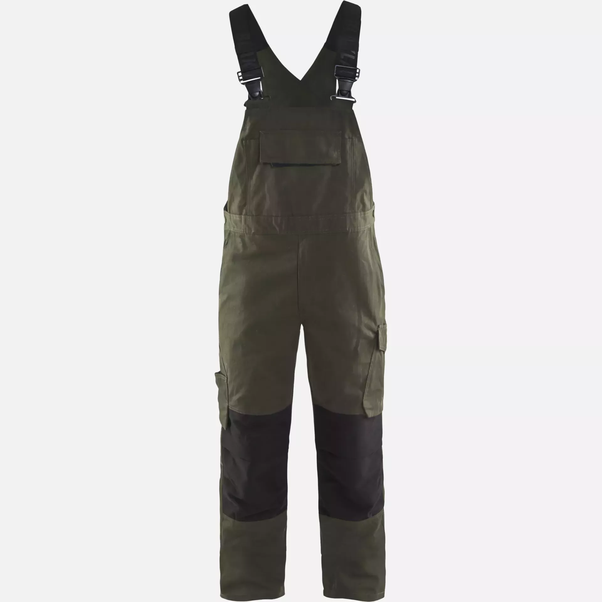 Blaklader 269513304599, Stretch Bib and Brace, Dark Olive Green/Black, image 1
