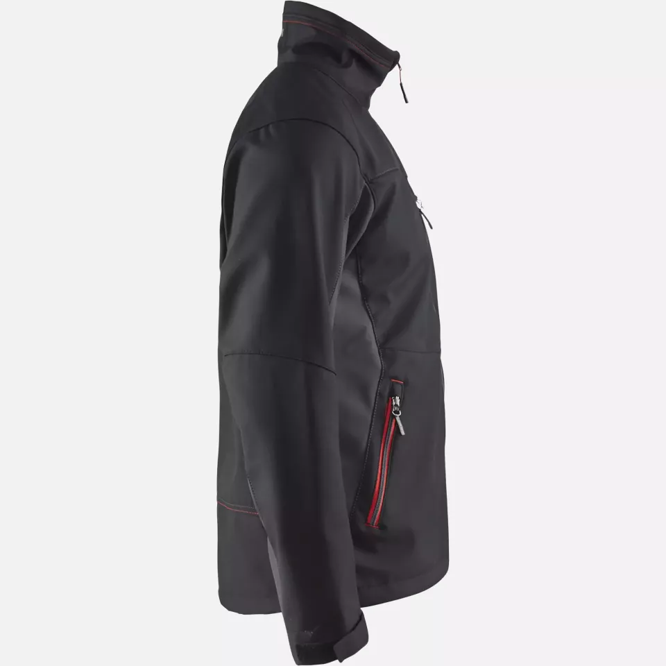 Blaklader 495025169956, Softshell Jacket, Black/Red, image 2, gallery thumbnail