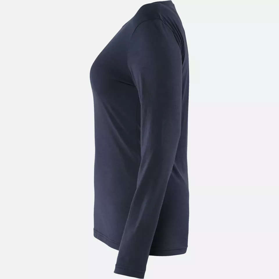 Blaklader 353917438600, Women's Merino Wool Long Sleeve Shirt, Dark Navy, image 3, gallery thumbnail