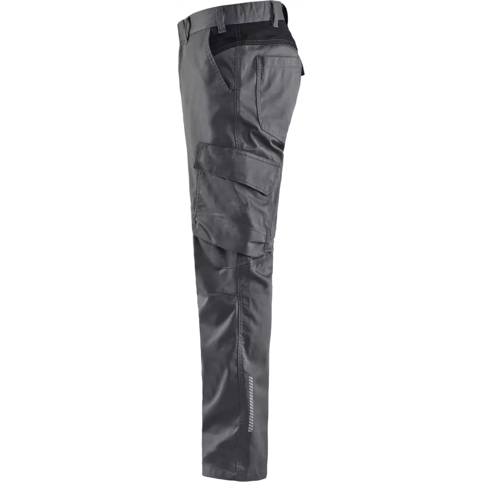 Blaklader 144418329699, Industry Stretch Work Trousers, Medium Grey/Black, image 3, gallery thumbnail