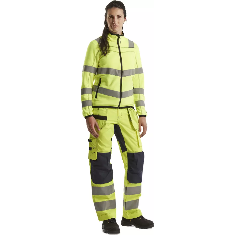 Blaklader 496610103300, High Vis Ladies Microfleece Jacket, Yellow, image 5, gallery thumbnail