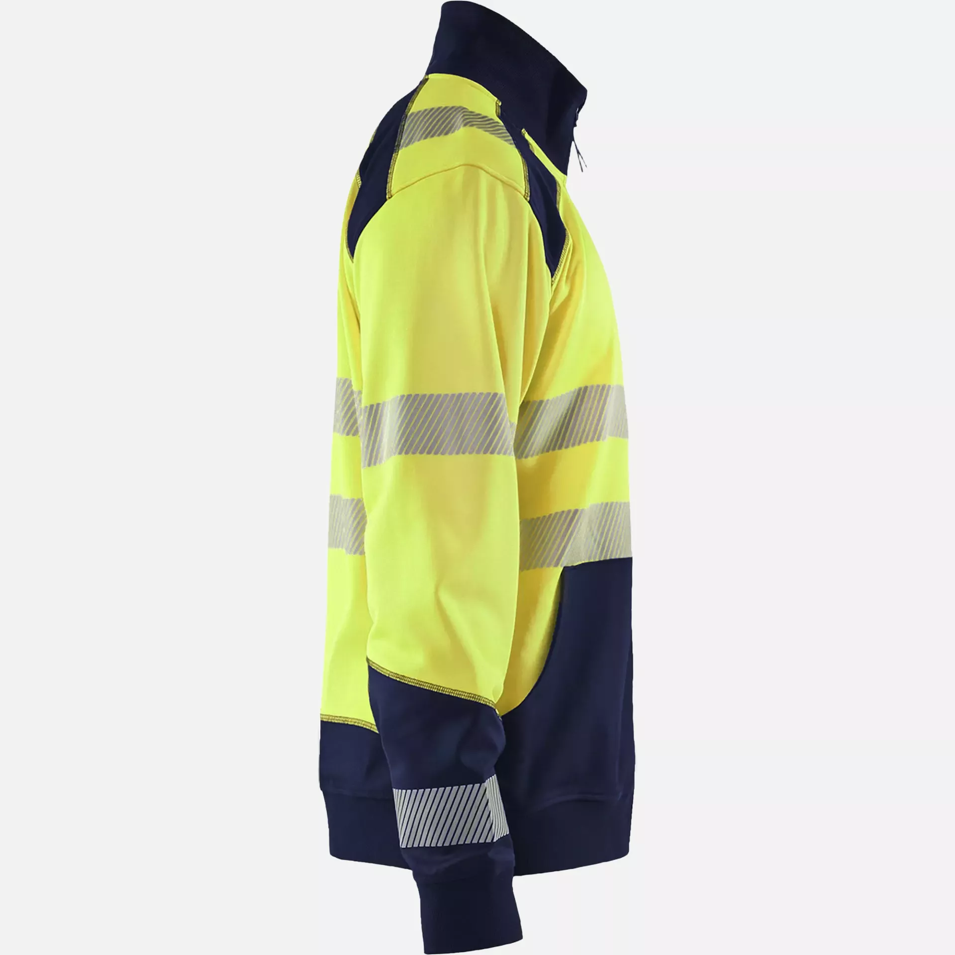 Blaklader 355825283389, High Vis Zip Sweatshirt, Yellow/Navy Blue, image 2