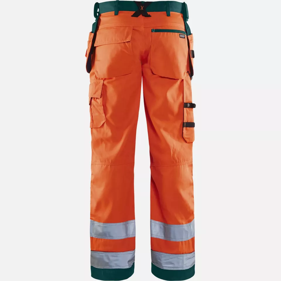 Blaklader 156818115349, High Vis Handwerker Arbeitshose, Orange/Grün, image 3, gallery thumbnail
