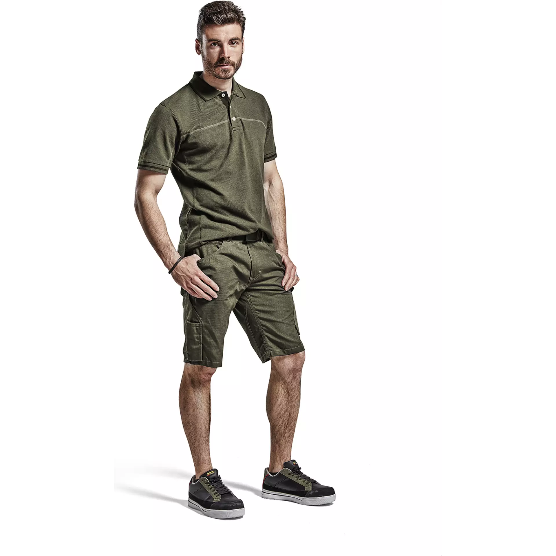 Blåkläder 338910504599, Polo Shirt, Dark Olive Green/Black, image 5