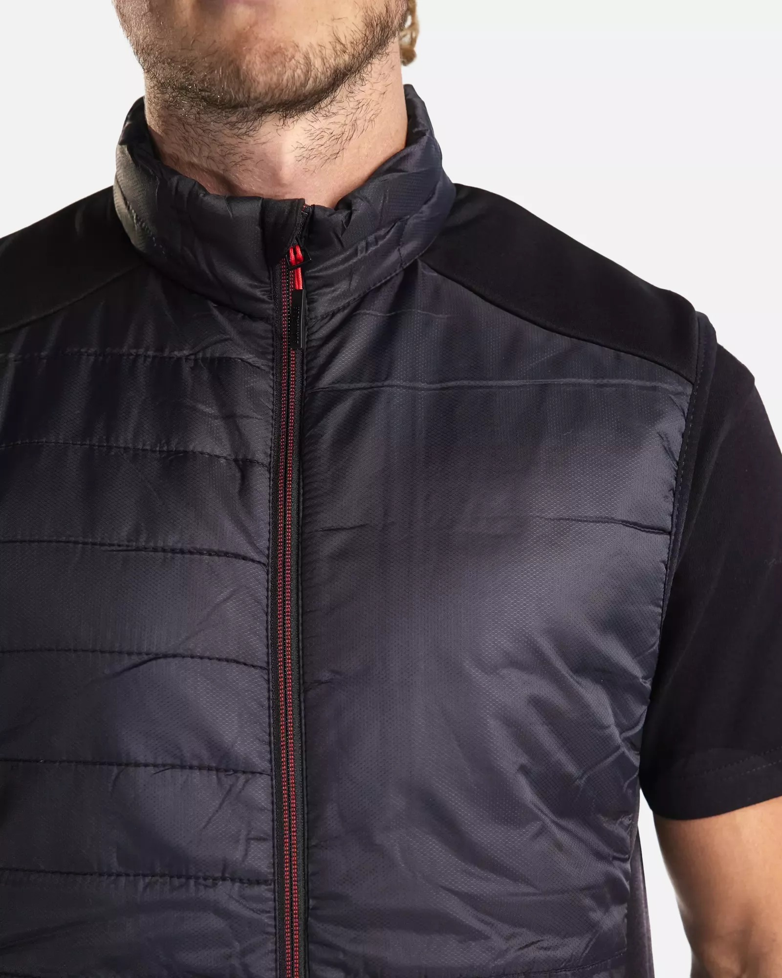 Blaklader 386320309956, Warm Lined Vest, Black/Red, image 6
