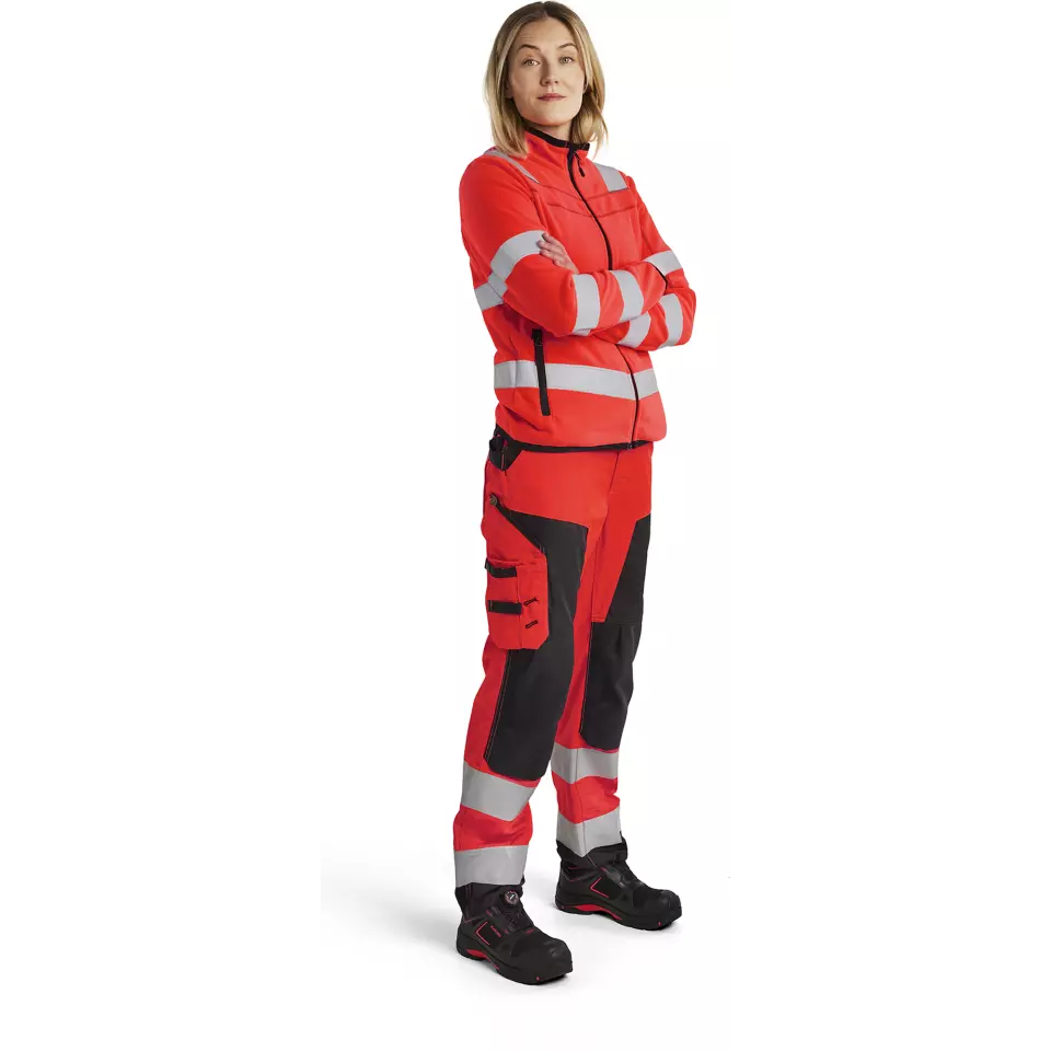 Blaklader 715518115599, High Vis Damen Arbeitshose, Rot/Schwarz, image 6, gallery thumbnail