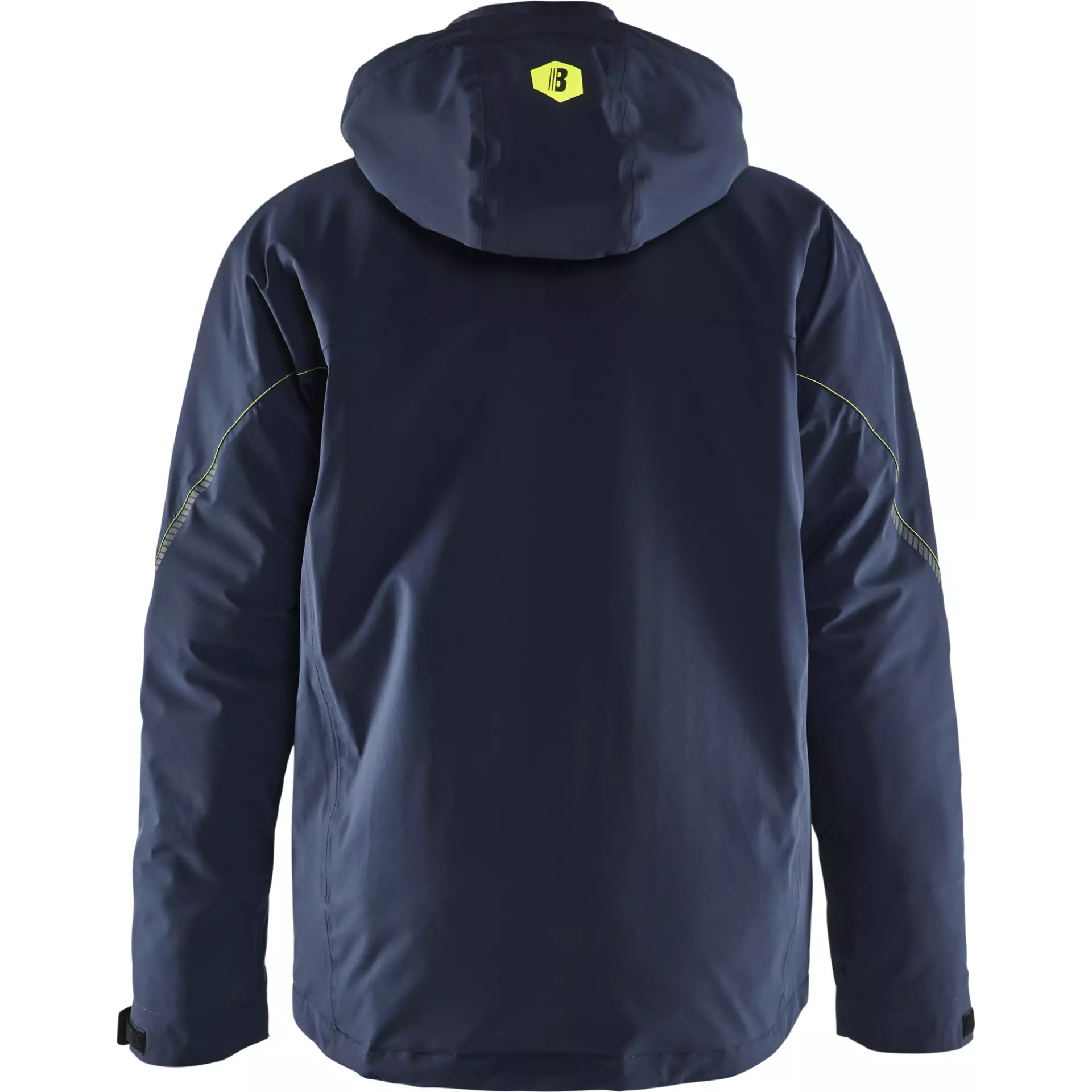Blaklader 448419178633, Lined Lightweight Stretch Winter Jacket, Dark Navy Blue/Yellow, image 4