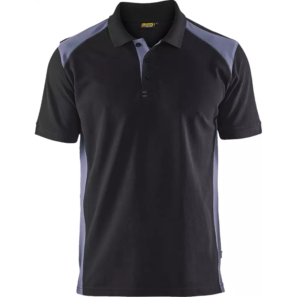 Blaklader 332410509994, Polo Shirt, Black/Grey, image 1, gallery thumbnail