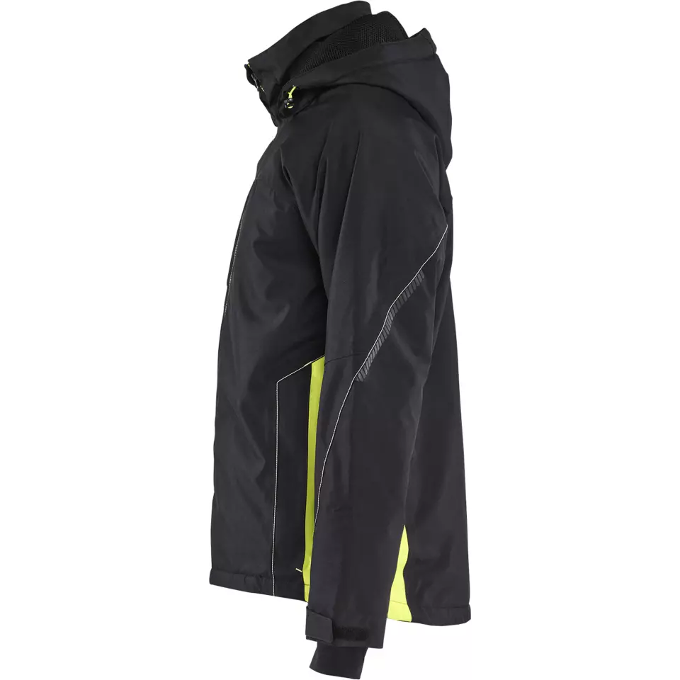 Blåkläder 489019779933, Lined Lightweight Winter Jacket, Black/Yellow, image 3, gallery thumbnail