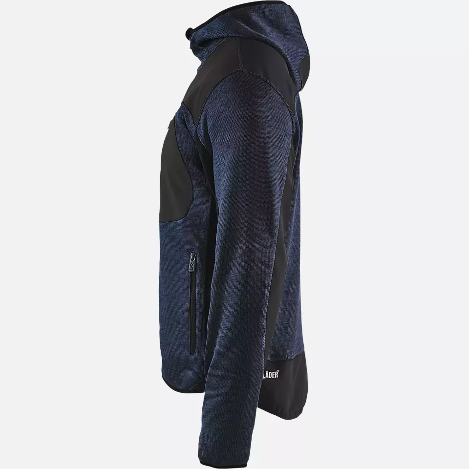 Blaklader 493021178699, Softshell Knitted Jacket, Dark Navy/Black, image 3, gallery thumbnail