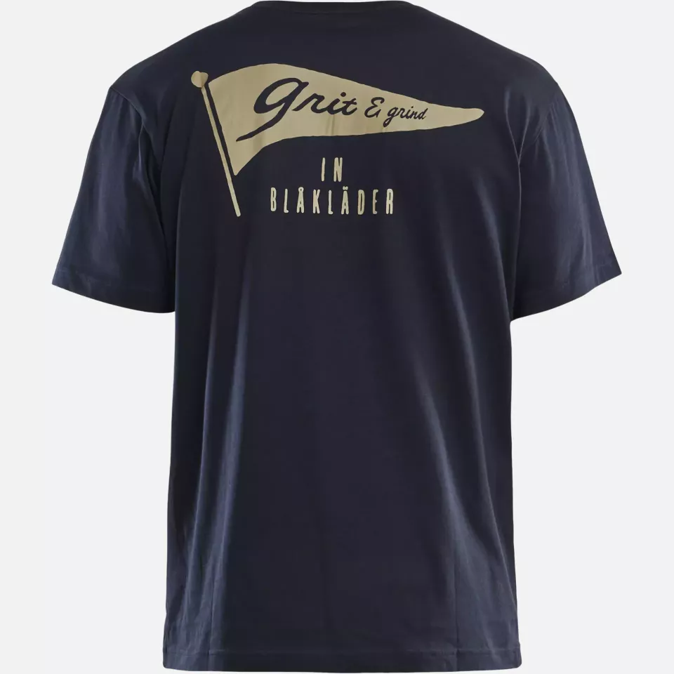 Blaklader 942010428600, Grit Flag T-Shirt, Dark Navy, image 4, gallery thumbnail